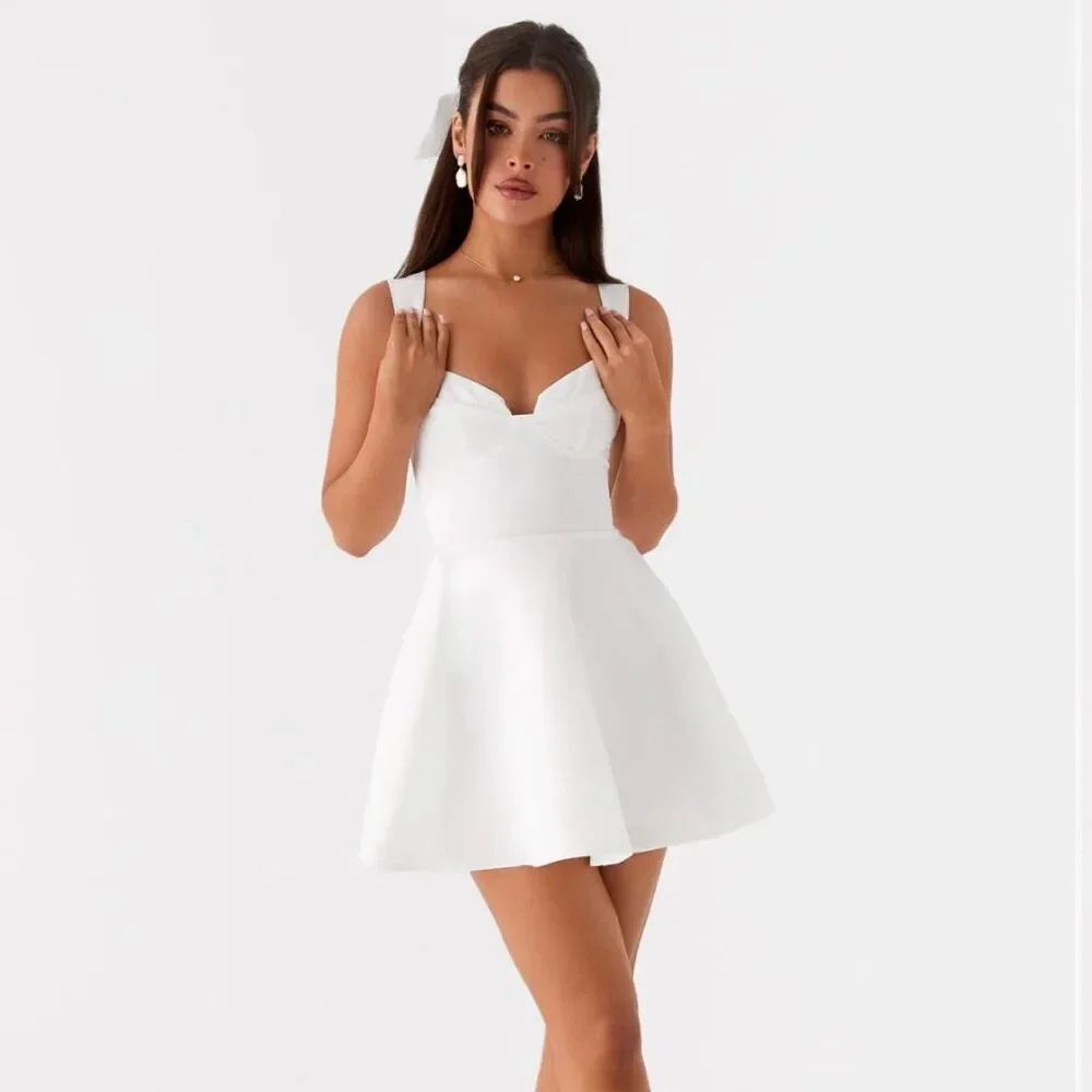 Peppermayo White Candice Mini Dress 12 NWT